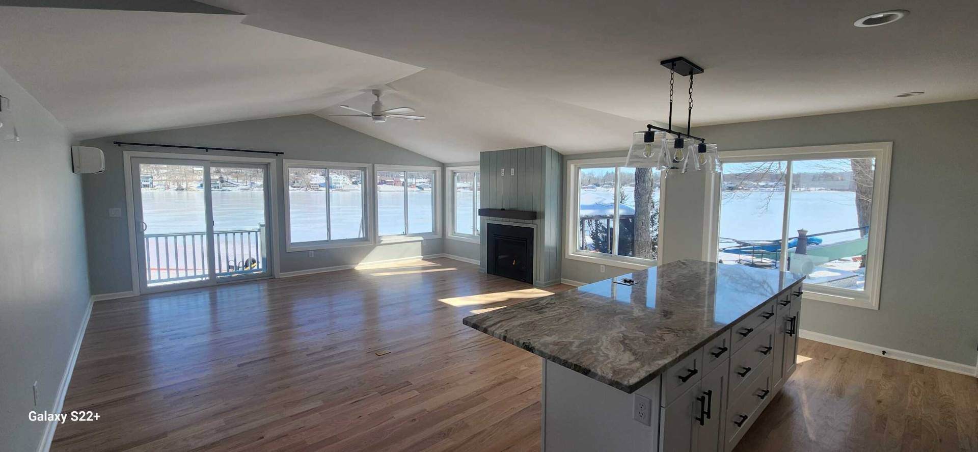 Open living area with full lake views | Connecticut home renovations | Sunwood