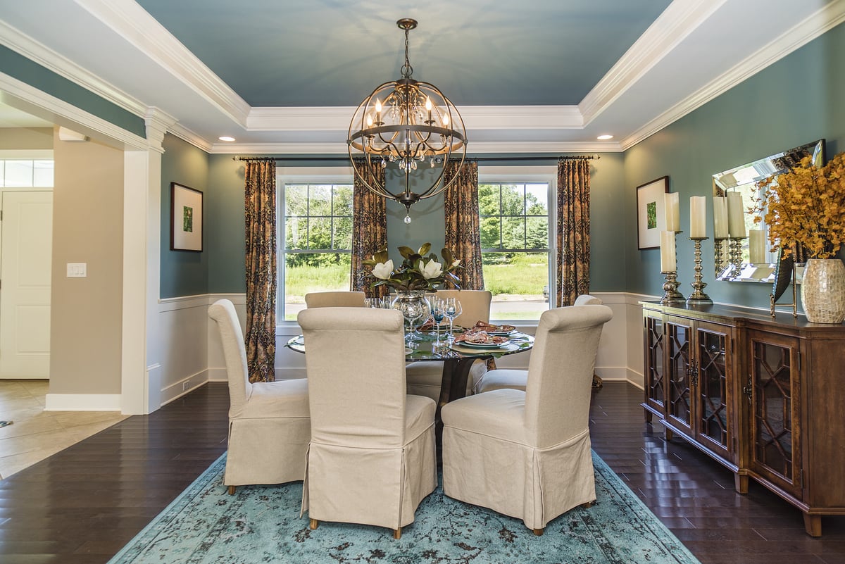 Dining Room with Detailed Ceilings  | Sunwood Home Builders & Remodelers